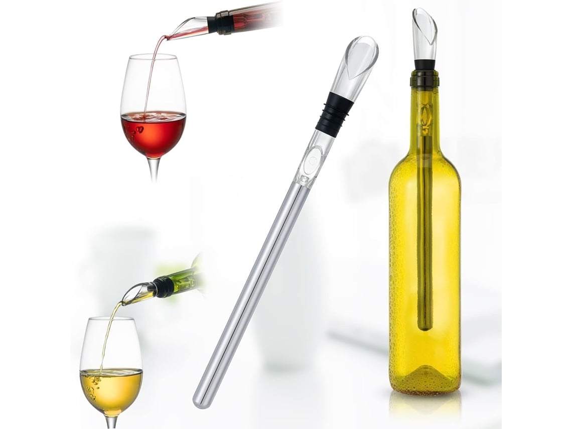 Picolés De Vino 3 En 1 Refrigerador De Acero Inoxidable Con Aireador Y Dosificador, Gusshious