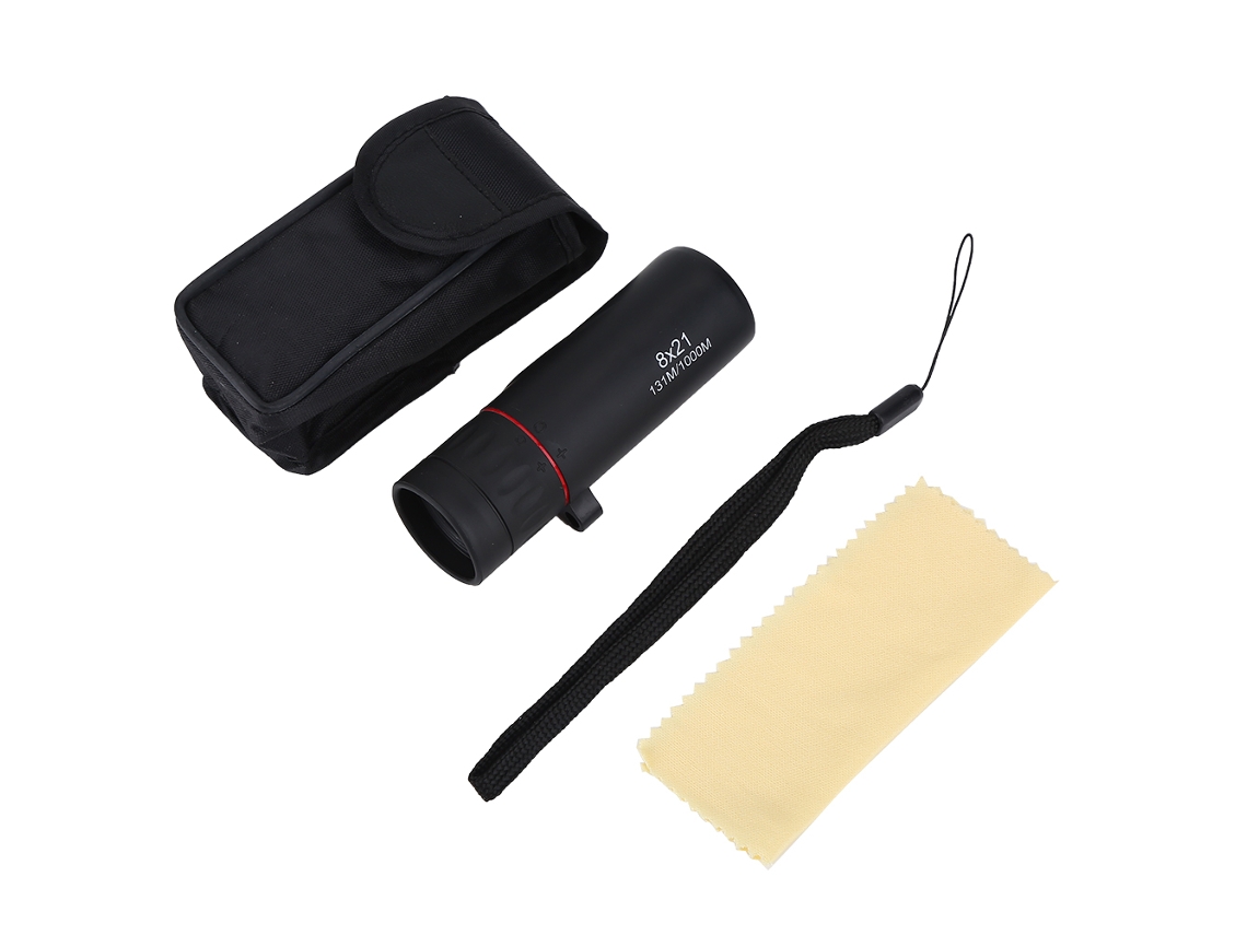 JILLIOPER Telescopio Monocular Portátil con Enfoque para Viajes y Caza al Aire Libre (8x21)