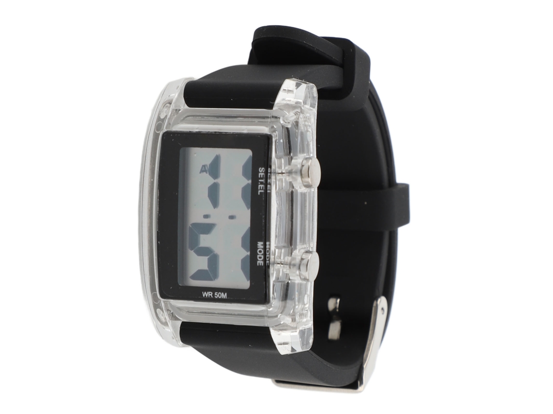 Reloj Deportivo Digital Con Retroiluminación Led, El, Resistente Al Agua Y Correa De Silicona.