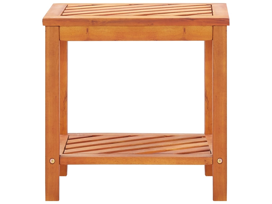 Mesa Auxiliar | Mesa Lateral De Madera Maciza Acacia 45x33x45 Cm