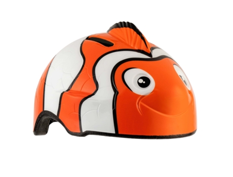 Casco de Bicicleta para Niños CRAZY SAFETY Pez Payaso Naranja Crazy Safety Aprobado EN1078