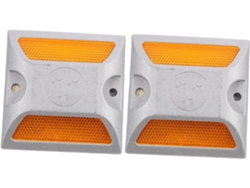 2 Marcadores Reflectantes De Aluminio Para Caminos Y Senderos Exteriores.