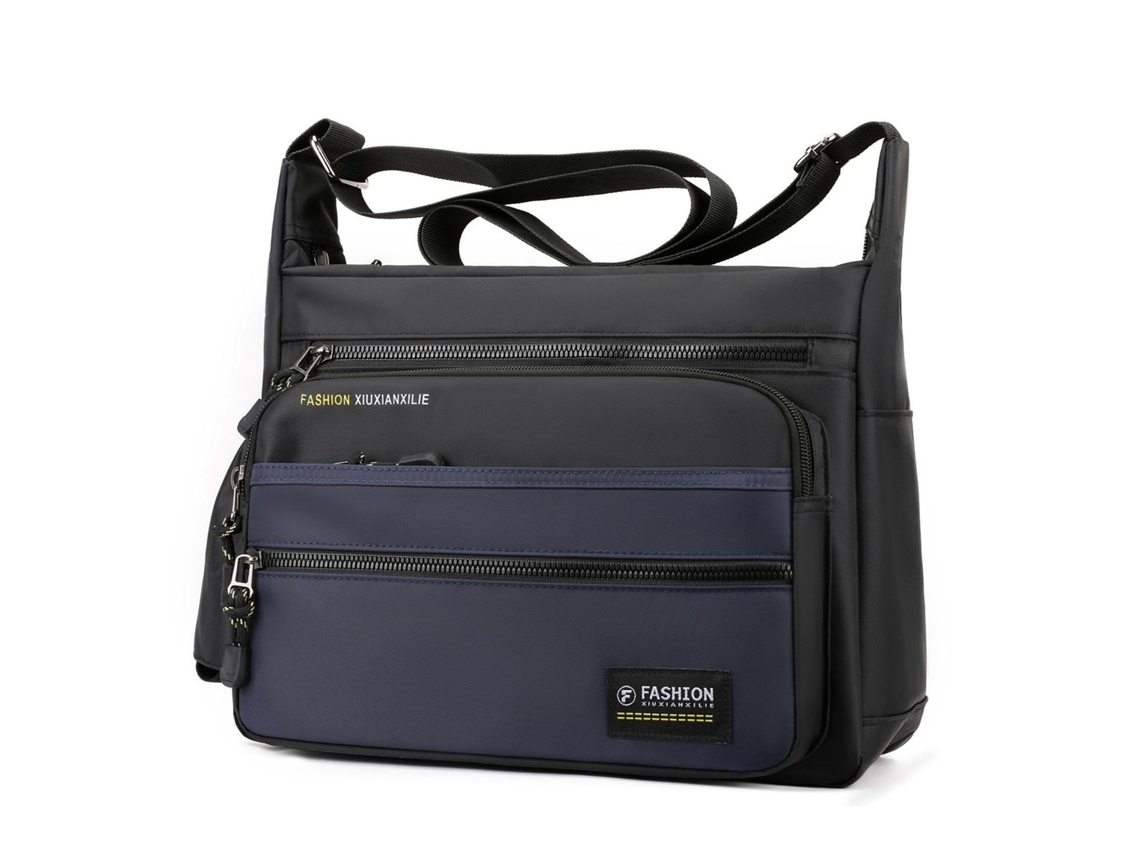 Bolso bandolera para hombre (azul oscuro), elegante, sencillo y sofisticado, con gran capacidad.