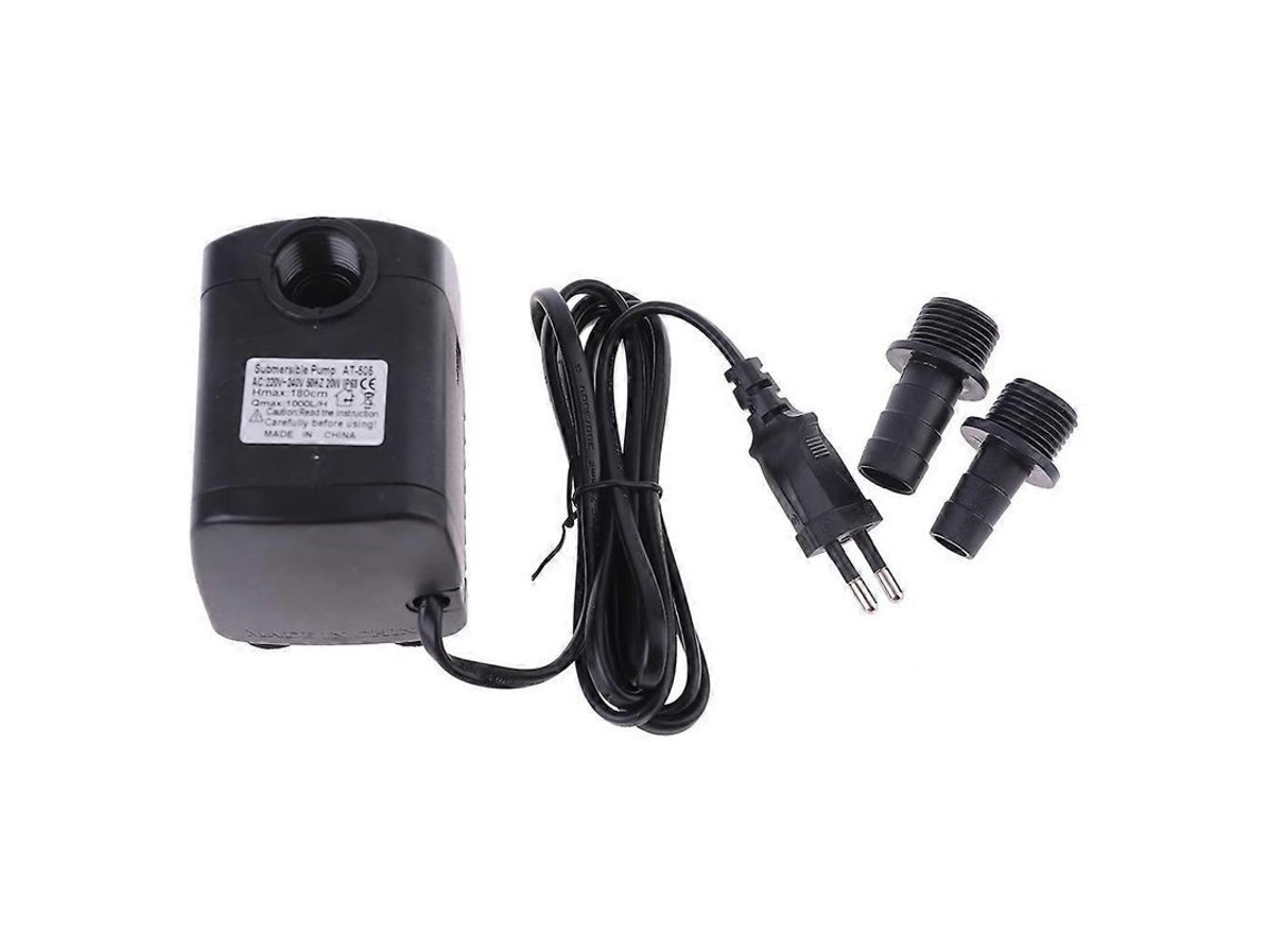 Bomba De Agua Sumergible Para Fuentes, Acuarios, Peceras Y Peceras, Con Enchufe Europeo, 220 V, 20 W Y Caudal De 1000 L/h.