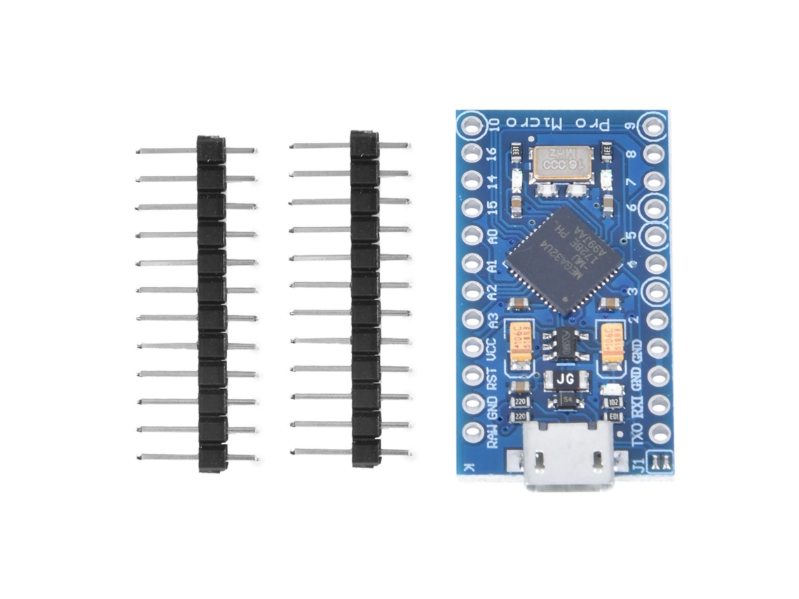 Placa De Desarrollo De Microcontrolador Atmega32u4 De 5v/16m Con Protección Pwm, Adc Y Ptc.