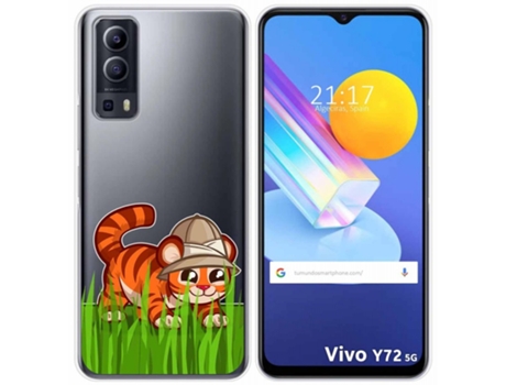 Carcasa Vivo Y52 5G TUMUNDOSMARTPHONE Dibujos Transparente Multicolor