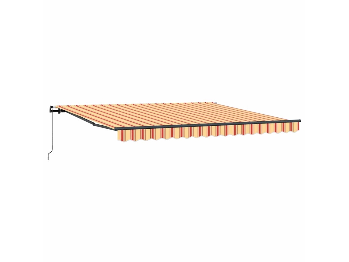 Toldo retráctil amarillo y naranja, 400x300cm, poliéster, acero, HARLANV1