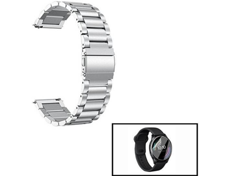 Correa + Herramienta + Protector Gel PHONECARE Acero Stainless Lux OnePlus Oneplus Watch Gris