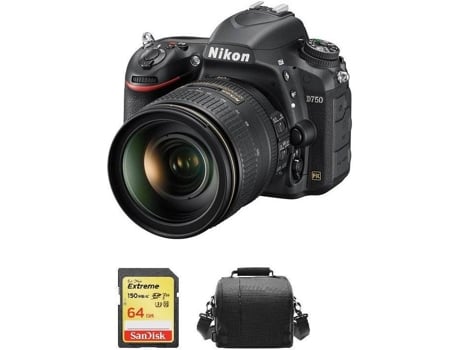 Kit Cámara Réflex NIKON D750 AF-S 24-120MM F4G ED VR + Tarjeta SD de 64GB + Funda para cámara