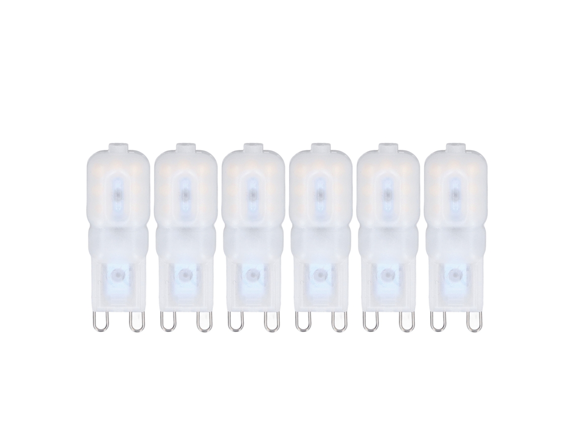 2026 6 bombillas LED regulables G9 de 3W, de bajo consumo, 360°, blanco natural, 220-240V para lámparas de techo y colgantes.