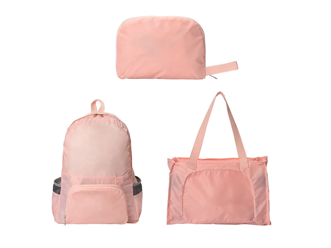 Mochila impermeable ligera y multifuncional para senderismo y acampada, color rosa