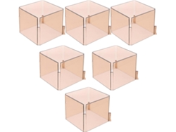 Besportble Healeved De Cajones De Plástico Marrón Y Ensamblar 8.00 X 7.50 X 6.10 Cm Pulgadas -color: Transp...