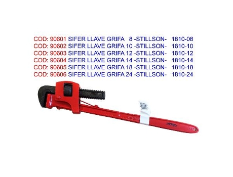 Sifer llave grifa 10 -stillson- 1810-10