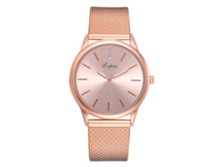 Reloj De Pulsera Vansvar Para Mujer Con Esfera Redonda Y Correa Fina De Piel Sintética (negro)
