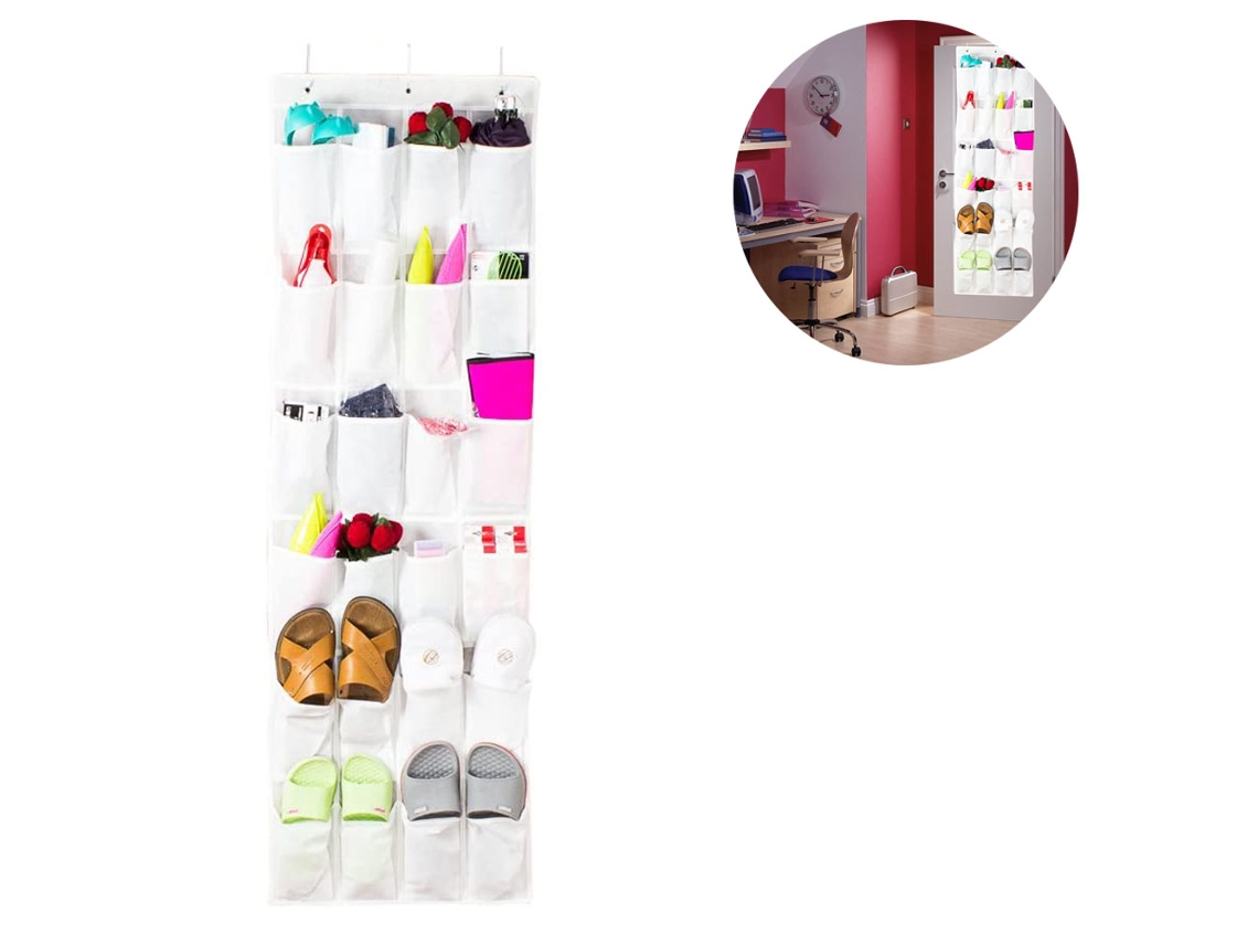 Organizador Zapatos Puerta Bolsa Colgante JEIIBRZUI Punto Blanco (31.5x19x3cm)