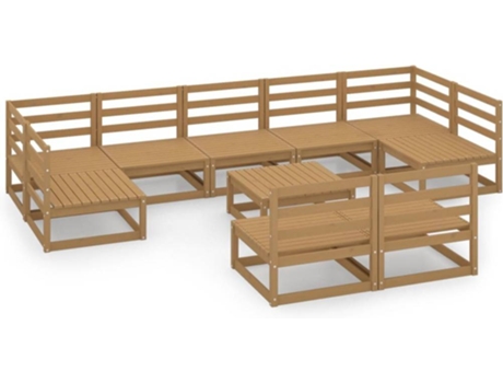 Conjunto 10 de muebles de jardín VIDAXL madera maciza de pino
