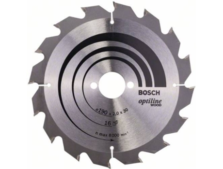 Disco de Sierra Circular BOSCH Optiline Madera 190x30x2.0 mm - 16