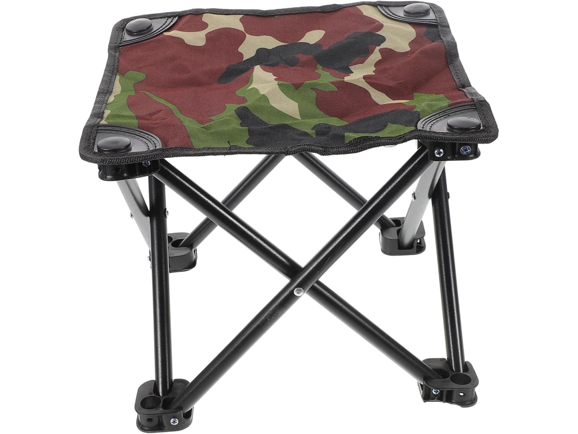 Taburete Plegable De Camuflaje Stobaza, Acero Portátil Compacta Ideal Para