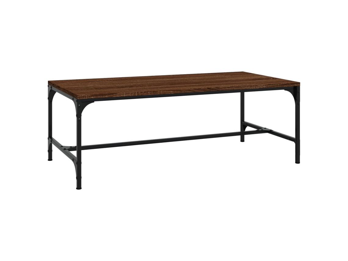 Maison Exclusive - Mesa De Centro Madera Contrachapada Marrón Roble 100x50x35 Cm