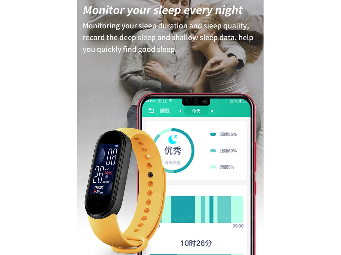 Pulsera Inteligente De Actividad Física Con Monitor De Presión Arterial Y Frecuencia Cardíaca.