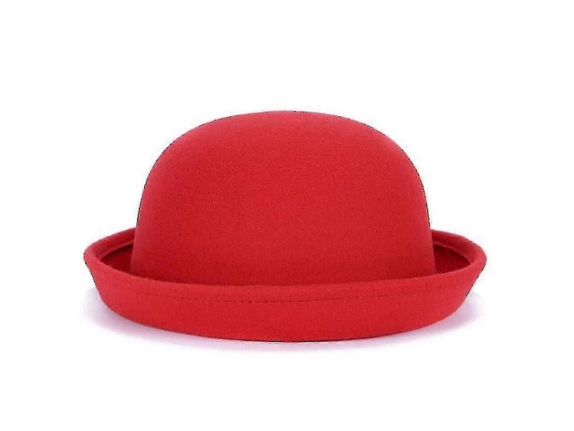 Sombrero Fedora Lana Para Mujer, Color Liso, Estilo Casual, Para Todas Las Estaciones.