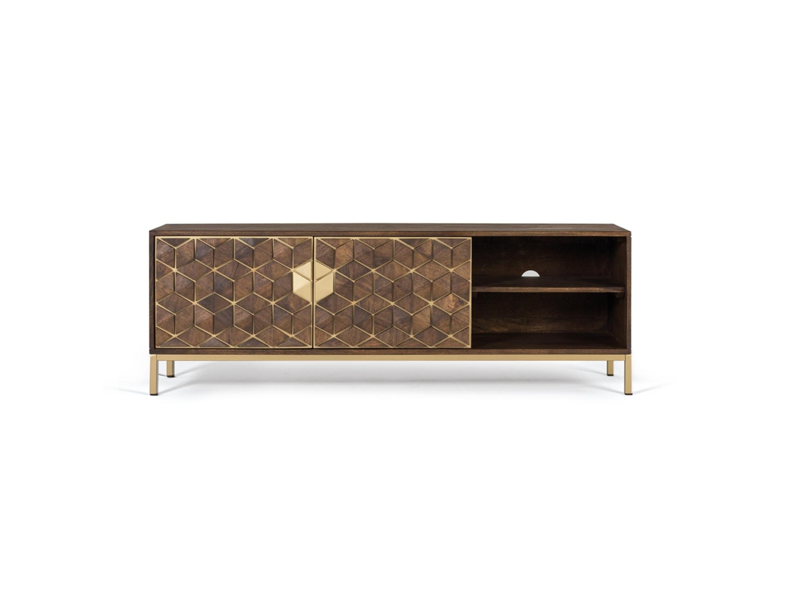 MUEBLE DE TV - AUDIO Marrón.GINER Y COLOMER 50x40x145