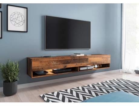 Mueble TV Lowboard A180 Estilo antiguo, Número de puertas: 2 (180x30x31 cm)