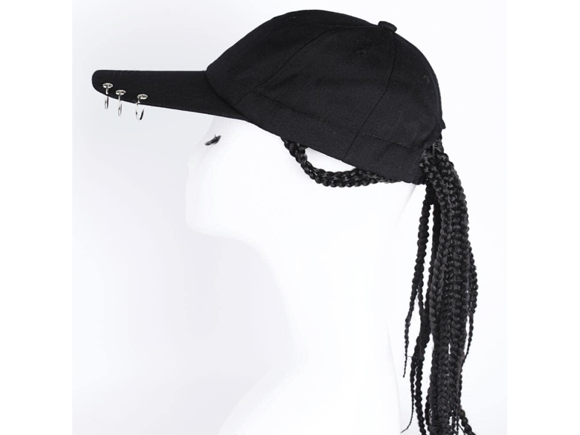 Gorra De Béisbol, Camionero, Béisbol Trenzada Sucia, Peluca, Personalidad Hip-hop, Negra | Ligero