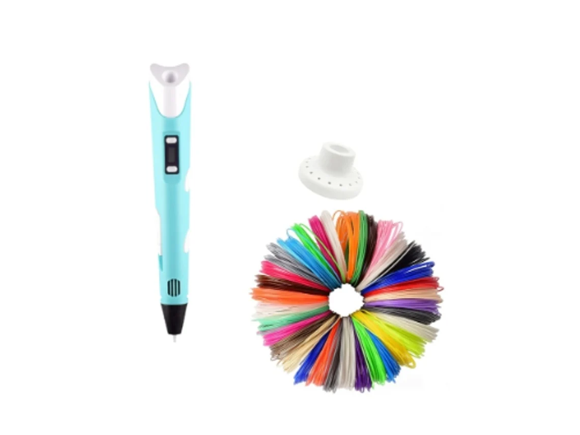 Bolígrafo 3D para niños con pantalla LCD, bolígrafo de impresión 3D con filamento Pla de 12 colores y carga USB, manualidad de regalo perfecta