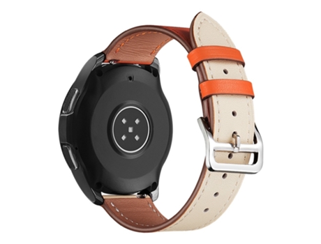 Correa de piel auténtica para Samsung Galaxy Watch 5 40mm/44mm/Watch 5 Pro 45mm - naranja/beige