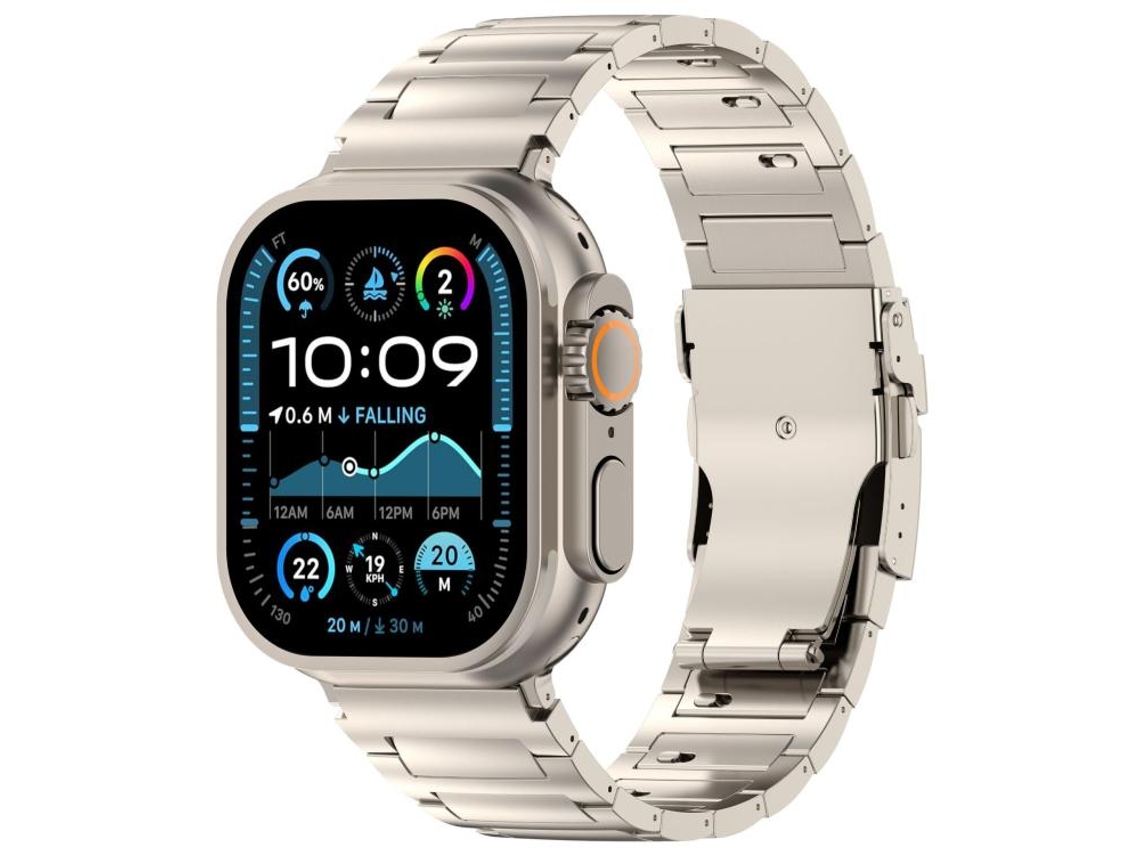 Bracelete Para Apple Watch 42/41/40/38mm - Liga De Titânio Com Fecho De Segurança I Liberação Rápida Titânio
