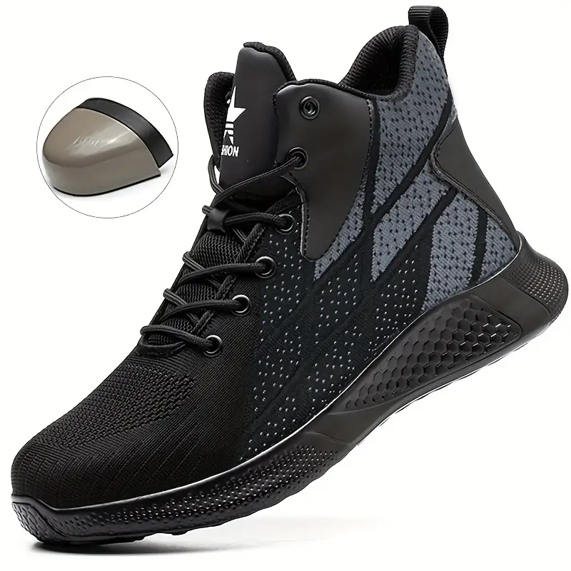 Zapatos De Seguridad Con Puntera De Acero Para Hombres Y Mujeres – Ligeros, Transpirables Y Resistentes A Perforaciones – Negro-45