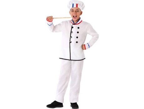 Disfraz de Niño ATOSA Cocinero blanco con gorro (Tam: 7-9 años)