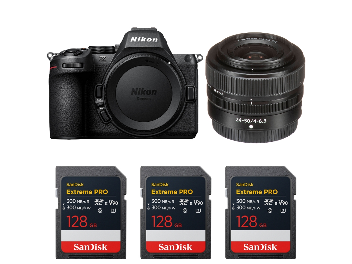 Nikon Z5 Ii + 24-50mm F/4-6.3 + 3 Sandisk 128gb Extreme Pro Uhs-ii Sdxc + Ebook “20 Consejos Para Fotos Que Impactan”