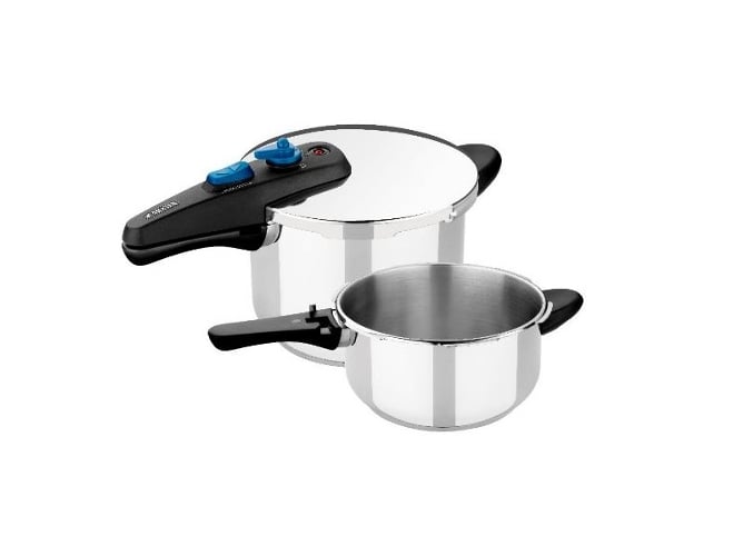 Conjunto 2 Ollas Express MONIX M570005 Acero Inox
