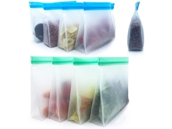8 Bolsas De Almacenamiento Reutilizables 4 Galón Y 4 Para Sándwiches Snacks Niños
