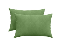 Cojines De Sofá 2 Uds Verde Claro 60 X 40 Cm Tela De Pana
