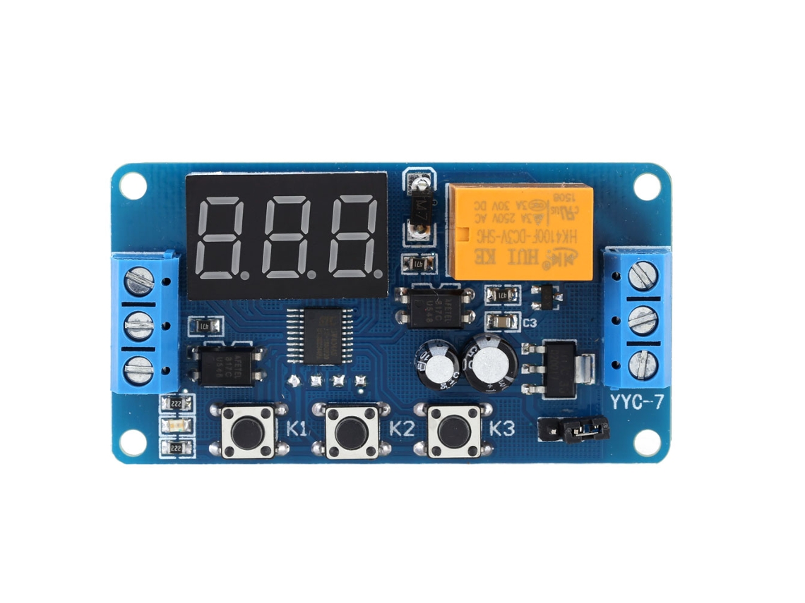 Módulo De Relé Con Temporizador Ajustable Y Led Para Control Automático De 3v A 6v.