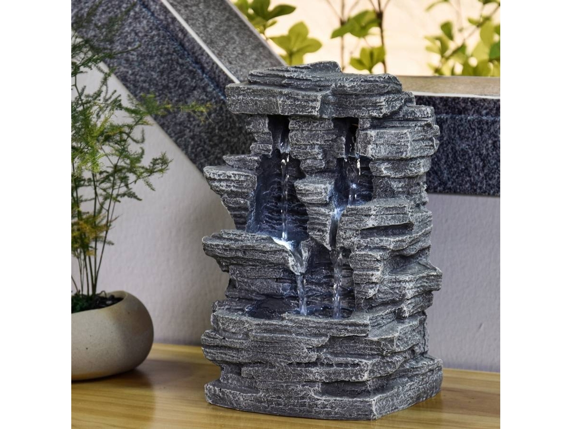 Fuente de Agua ZEN'LIGHT Grand Canyon (Gris - 19x16x28 cm - Resina)