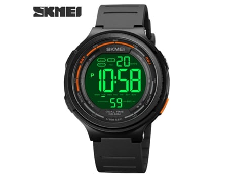 Reloj multifuncional deportivo digital para hombre Reloj despertador con cronómetro resistente al agua-negro LUUCOZK