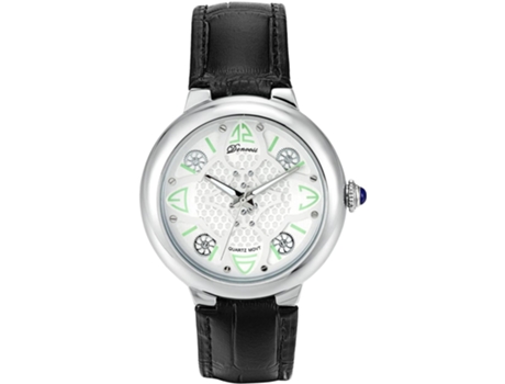 VEANXIN Relojes con esfera hueca Reloj de pulsera impermeable de moda-Blanco L