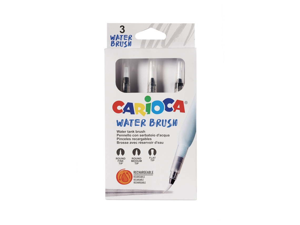 Pincel con Depósito de Agua CARIOCA 3Un Blíster 43170