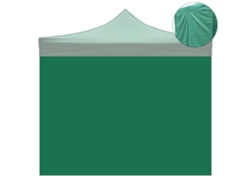 Cubierta lateral verde impermeable de 3x2 m para cenador plegable de 3x3 m.