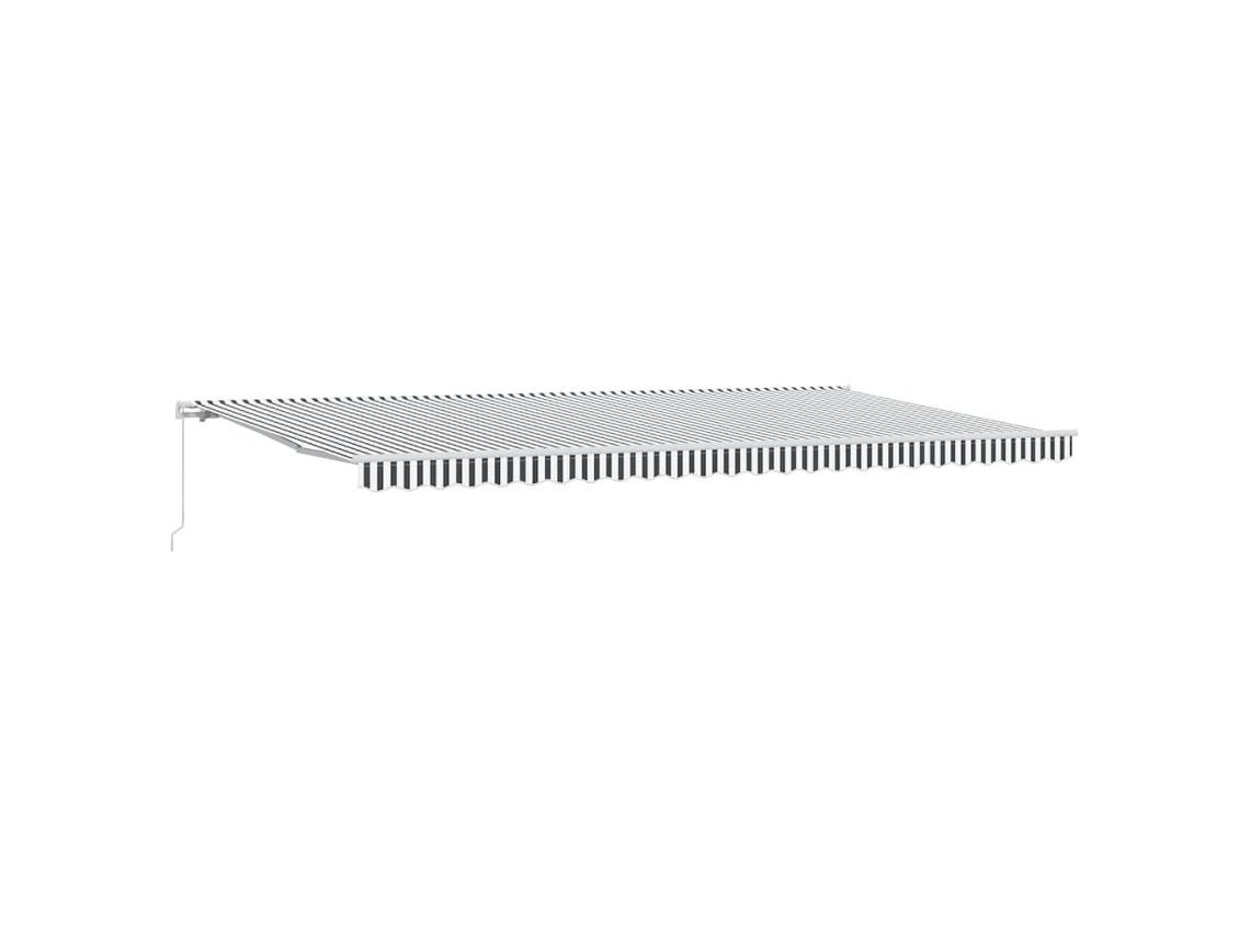 Maison Exclusive - Toldo Retráctil Manual Gris Antracita Y Blanco 500x300 Cm