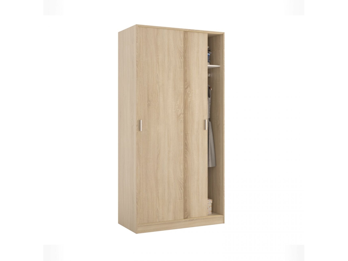 Armario Max 2 puertas correderas Roble Canadian 100 x 200 x 50 cm