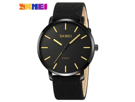 Relojes de pulsera de cuarzo para hombre Correa de cuero Relojes analógicos impermeables informales-Oro - cinta tejida LUUCOZK