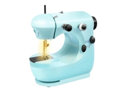 Mini máquina de coser, máquina de coser eléctrica portátil de mano, azul Bibisous