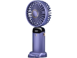 Mini Ventilador De Escritorio Usb Portátil Plegable Para Colgar Al Cuello 5 Velocidades Recargable Por