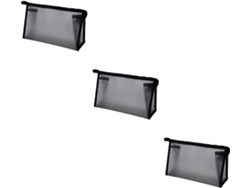 Neceser De Maquillaje De Malla Transparente De 3 Piezas, Estuche Cosmético Impermeable Para Un Almacenamiento Práctico.