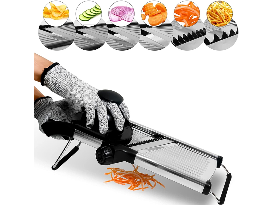 Cortador de frutas y verduras ajustable de acero inoxidable MDUG